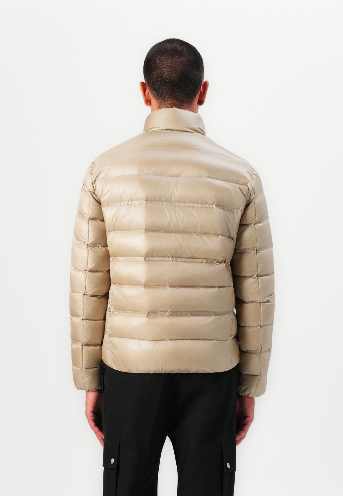 BLAUER Giubbotto Uomo Piumino Invernale Fasciato Senza Cappuccio Beige