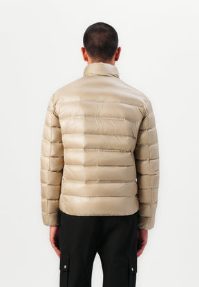 BLAUER Giubbotto Uomo Piumino Invernale Fasciato Senza Cappuccio Beige