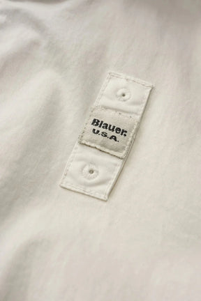 BLAUER BADGER DYED Antivento Uomo Senza Cappuccio Bianco