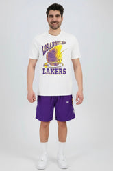 NEW ERA Completino Lakers Con Stampa Centrale E Pantalocino Multilogo Bianco/Viola