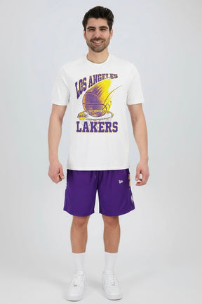 NEW ERA Completino Lakers Con Stampa Centrale E Pantalocino Multilogo Bianco/Viola