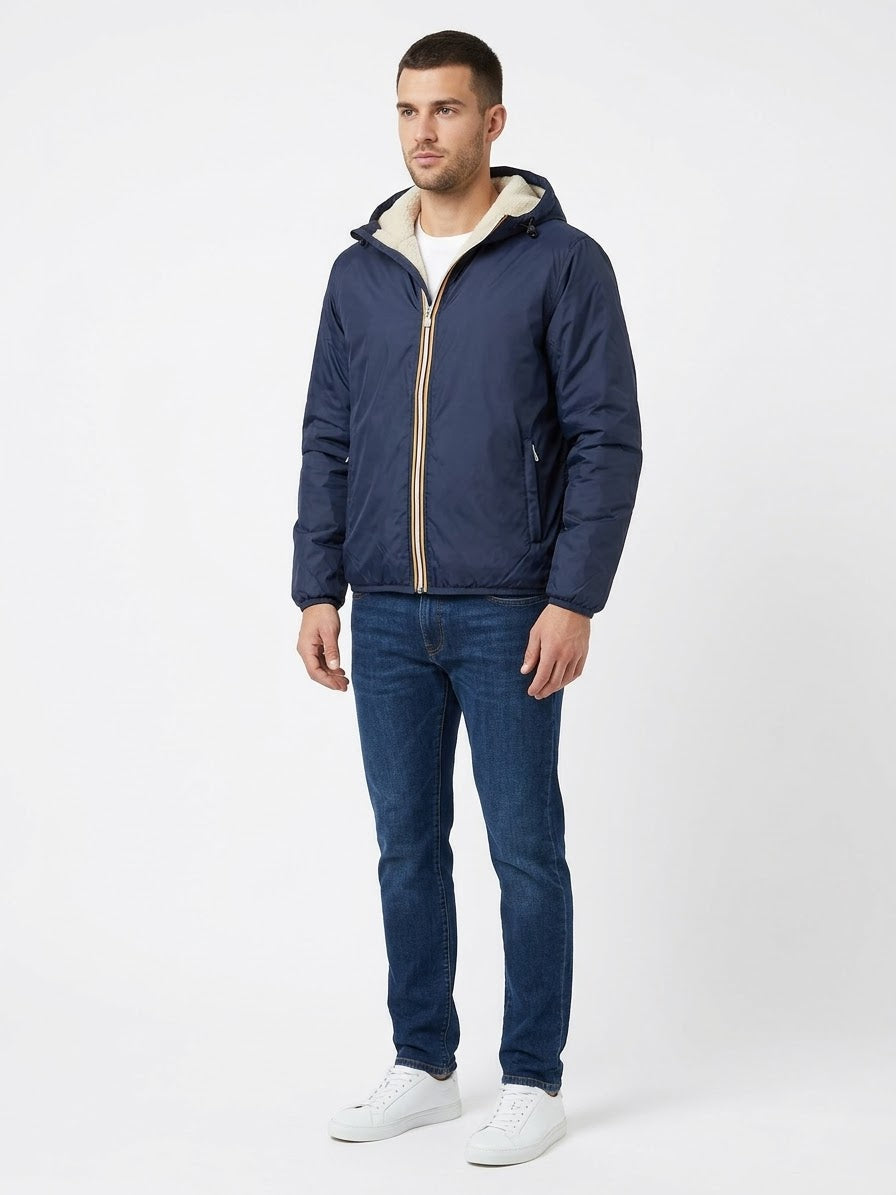 TREZ Giubbotto Invernale Nylon Con Pelliccia Interna Gullit 2007 Blu