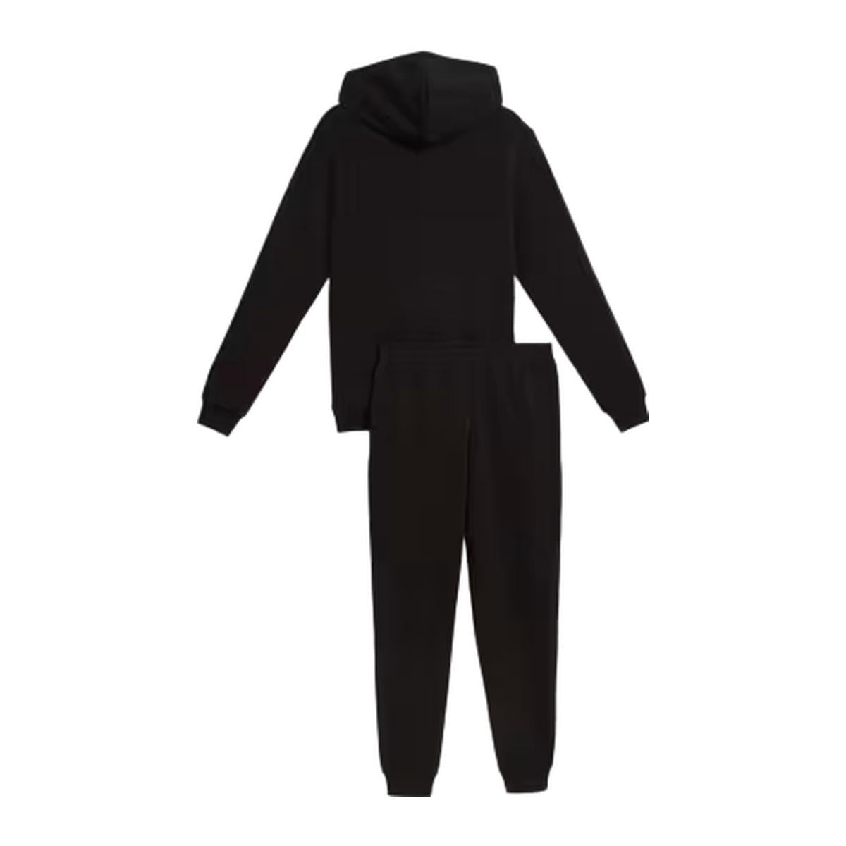 PUMA Tuta In Cotone Garzato Con Zip e cappuccio Nera