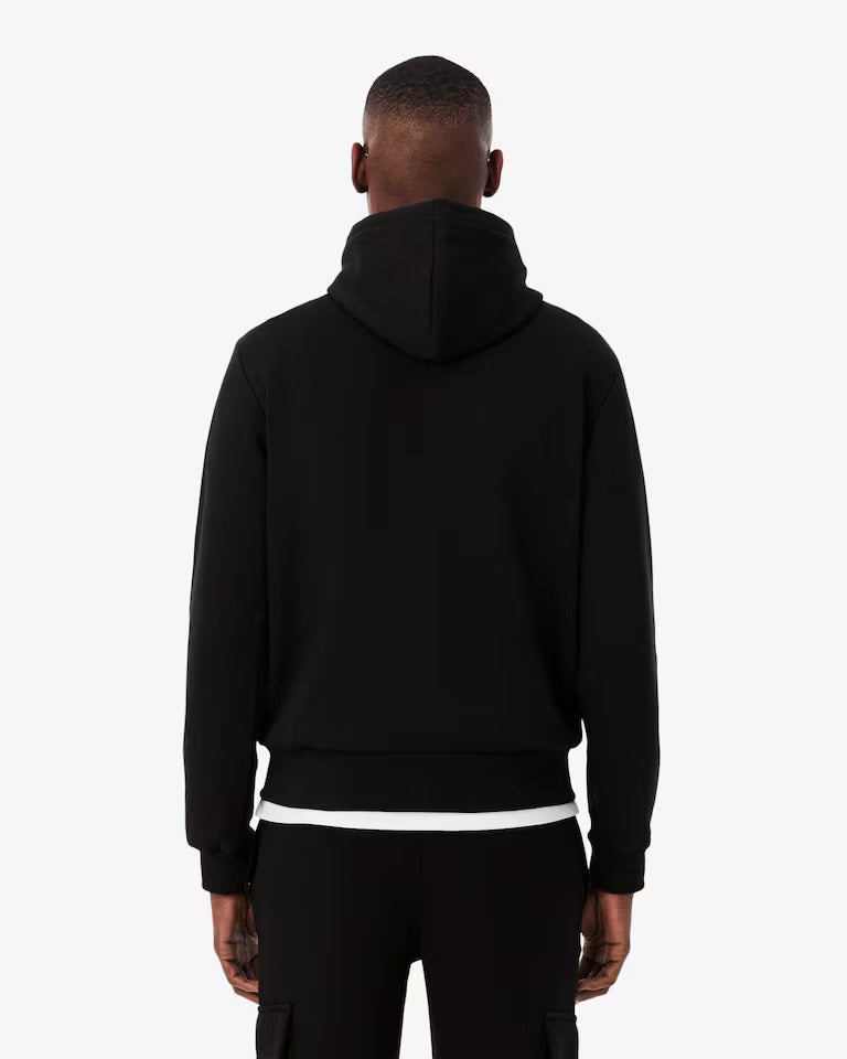 LACOSTE Felpa Con Cappuccio Felpata Basic Beige Nera