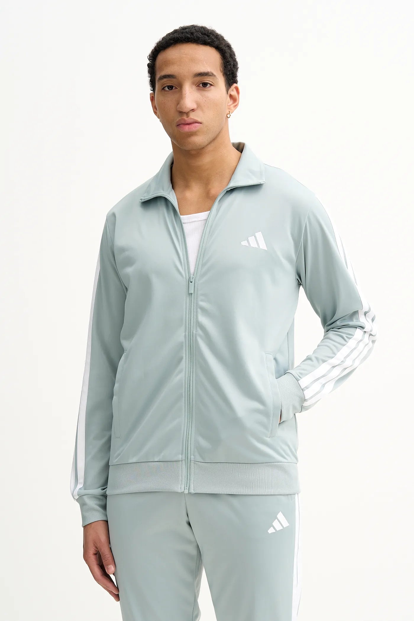 Adidas Adidas Tuta Completa Acetata Performance Uomo Verde Acqua - foto 2 - Tommaseo Clothing