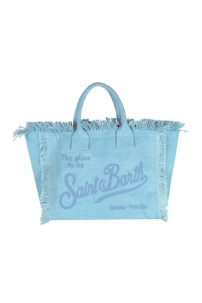 SAINT BARTH Borsa a Spalla Vanity 3132  In Canvas Azzurra