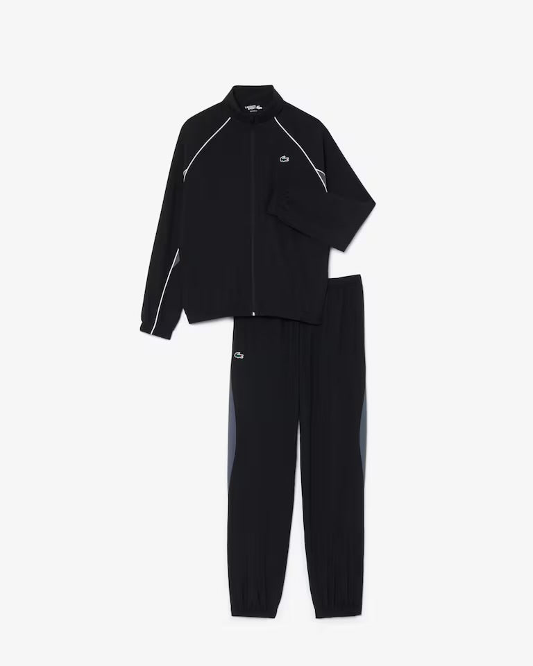 LACOSTE Tuta Completa Con Zip Senza Cappuccio Nero
