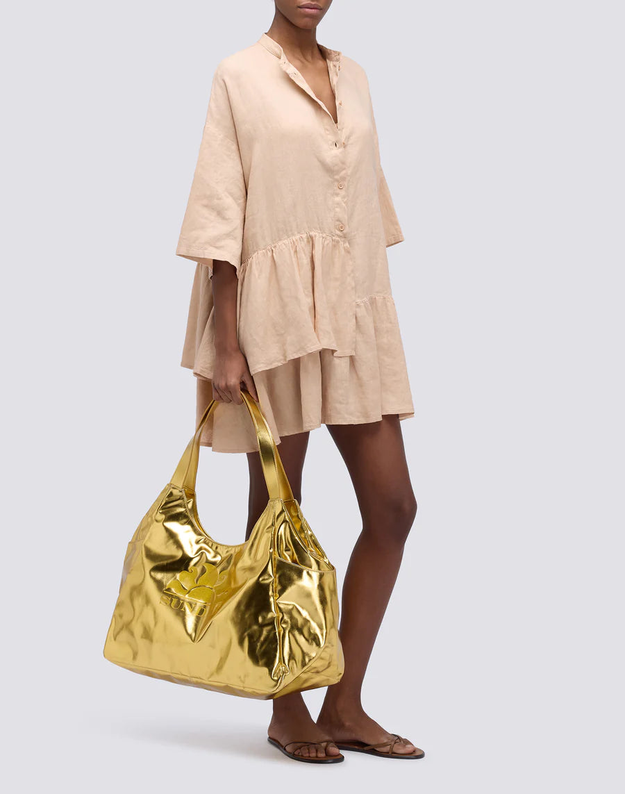 Sundek SUNDEK Borsa Da Mare Laminata Con Logo Oro - foto 5 - Tommaseo Clothing