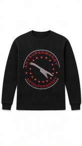 ART SUPER MONEY Felpa CIRCLE Girocollo Nera