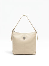 BLAUER Tote Bag In Pelle Con Logo Crema