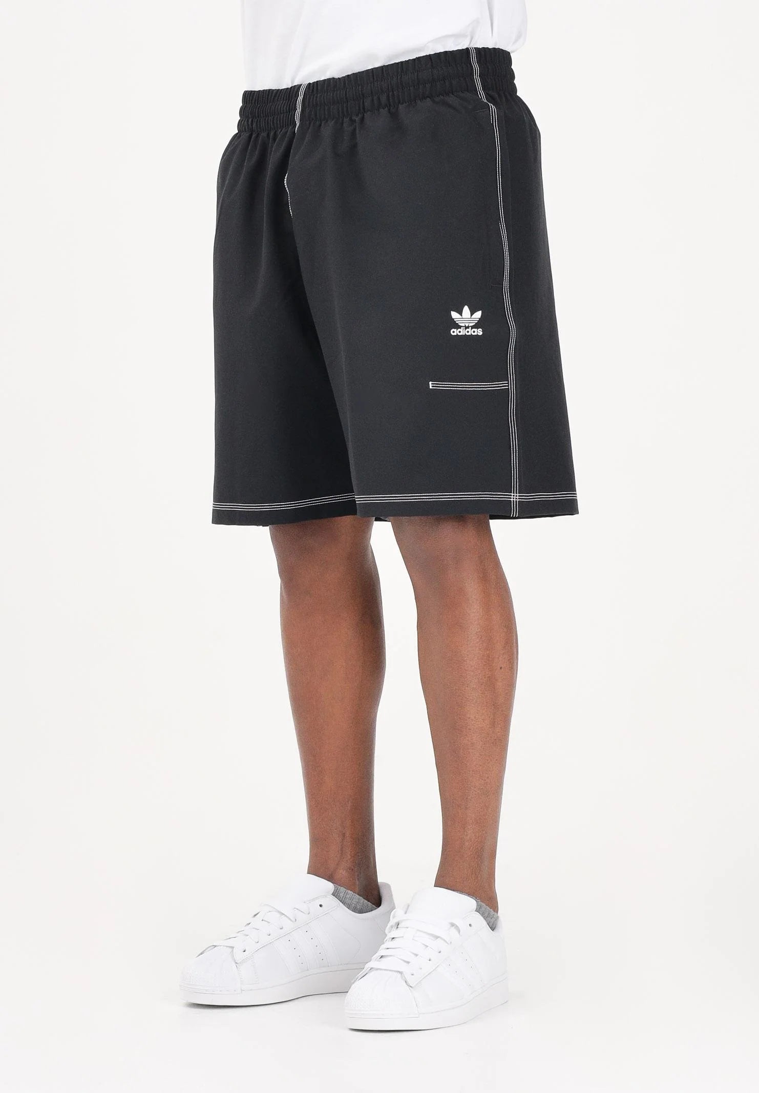 Adidas Completino Originals Uomo Nero Cuciture a Contrasto