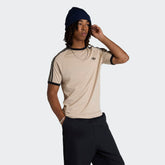 Adidas Originals T-Shirt 3 Stripes Uomo Beige