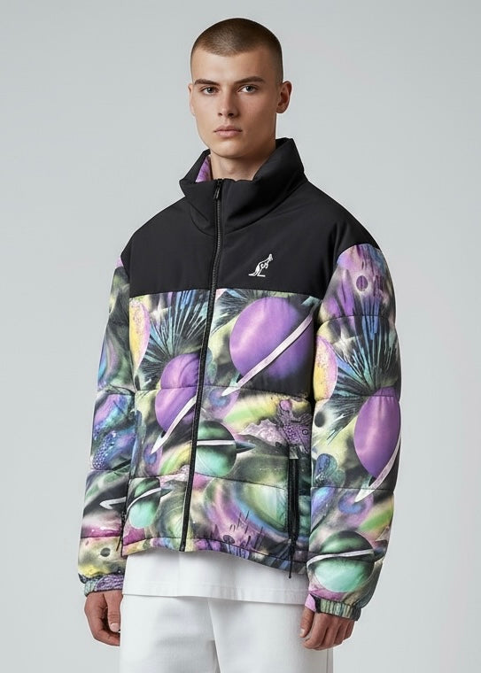 AUSTRALIAN Giubbotto Piumino Invernale Fantasia Galassia