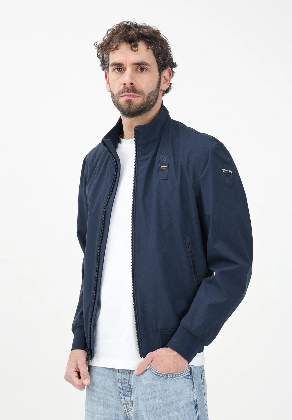 BLAUER Antivento Senza Cappuccio Blu
