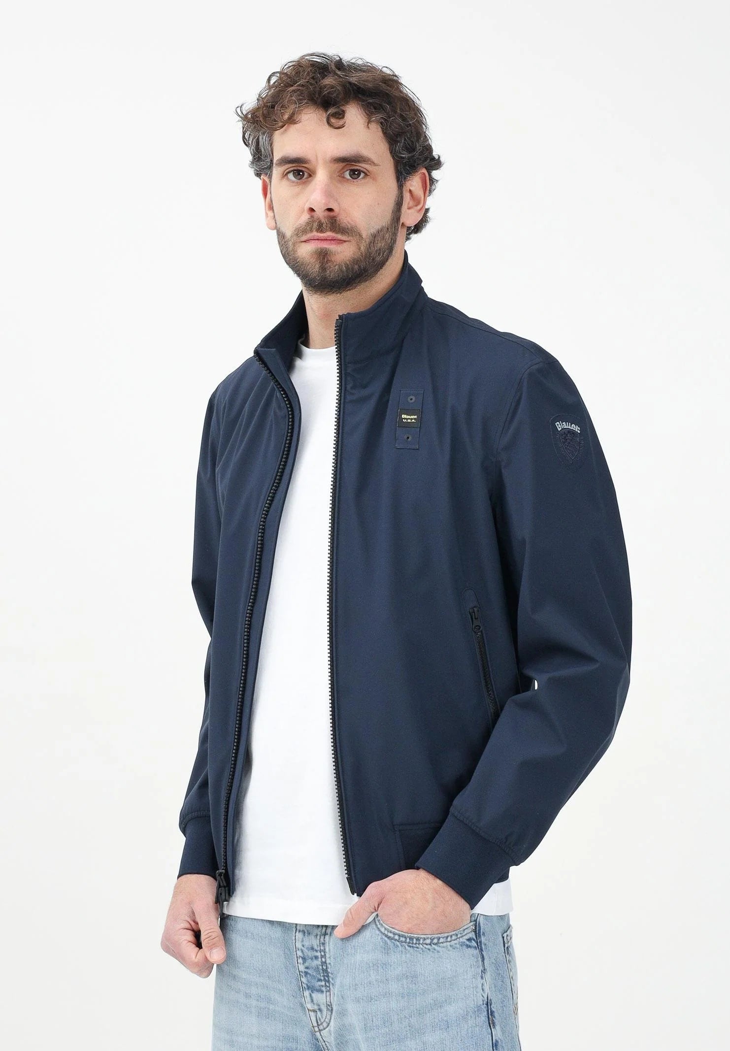 BLAUER Antivento Senza Cappuccio Blu