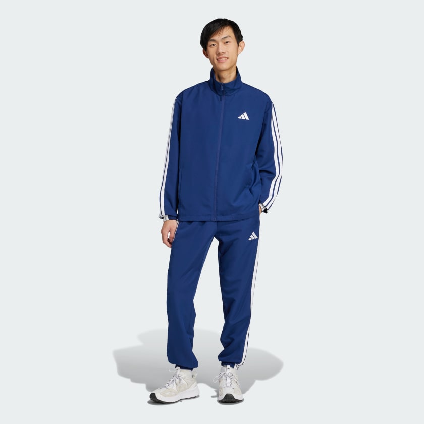Adidas ADIDAS Tuta In Microfibra 3 Stripes Woven Blu - Tuta completa - Tommaseo Clothing