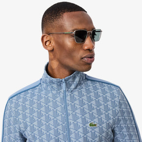 LACOSTE Tuta Monogram Con Zip Azzurra/Blu