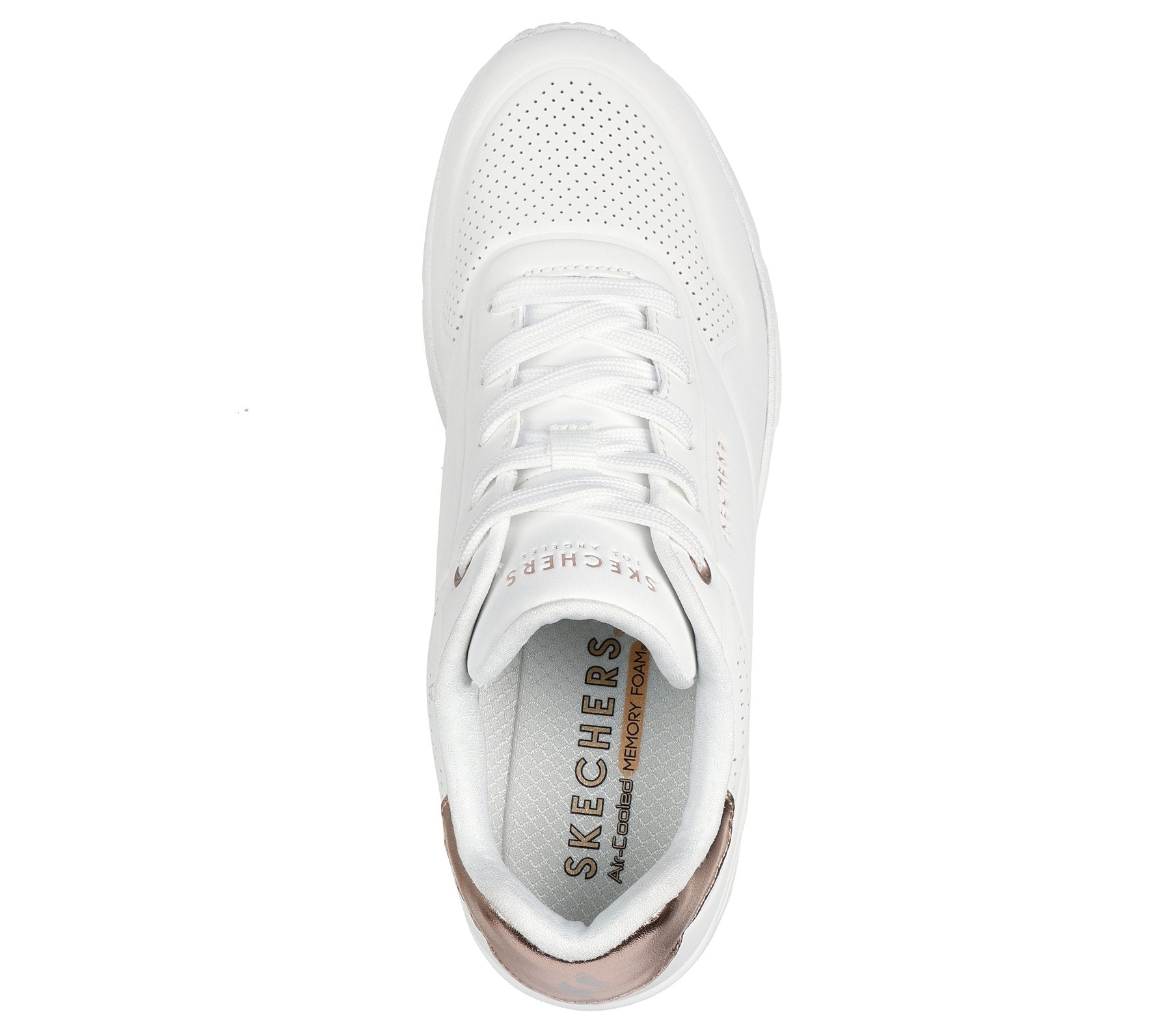 177520/WHT Skechers Donna Uno Wedge Bianche 26/27