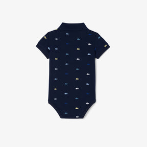 LACOSTE Body Baby A Polo Logato Mezza Manica Blu