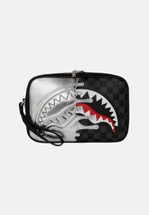 SPRAYGROUND Pochette Silver Side Drip argento e nera