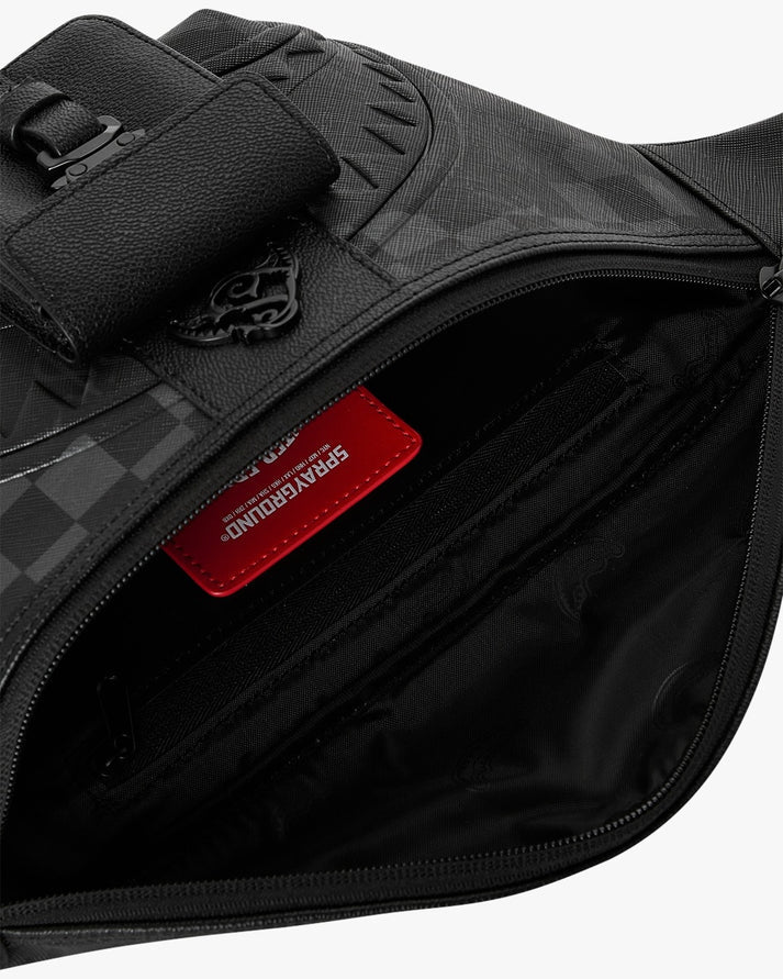 SPRAYGROUND Marsupio In Pelle 3AM MIX UP V2 SAVVY CROSSBODY Nero