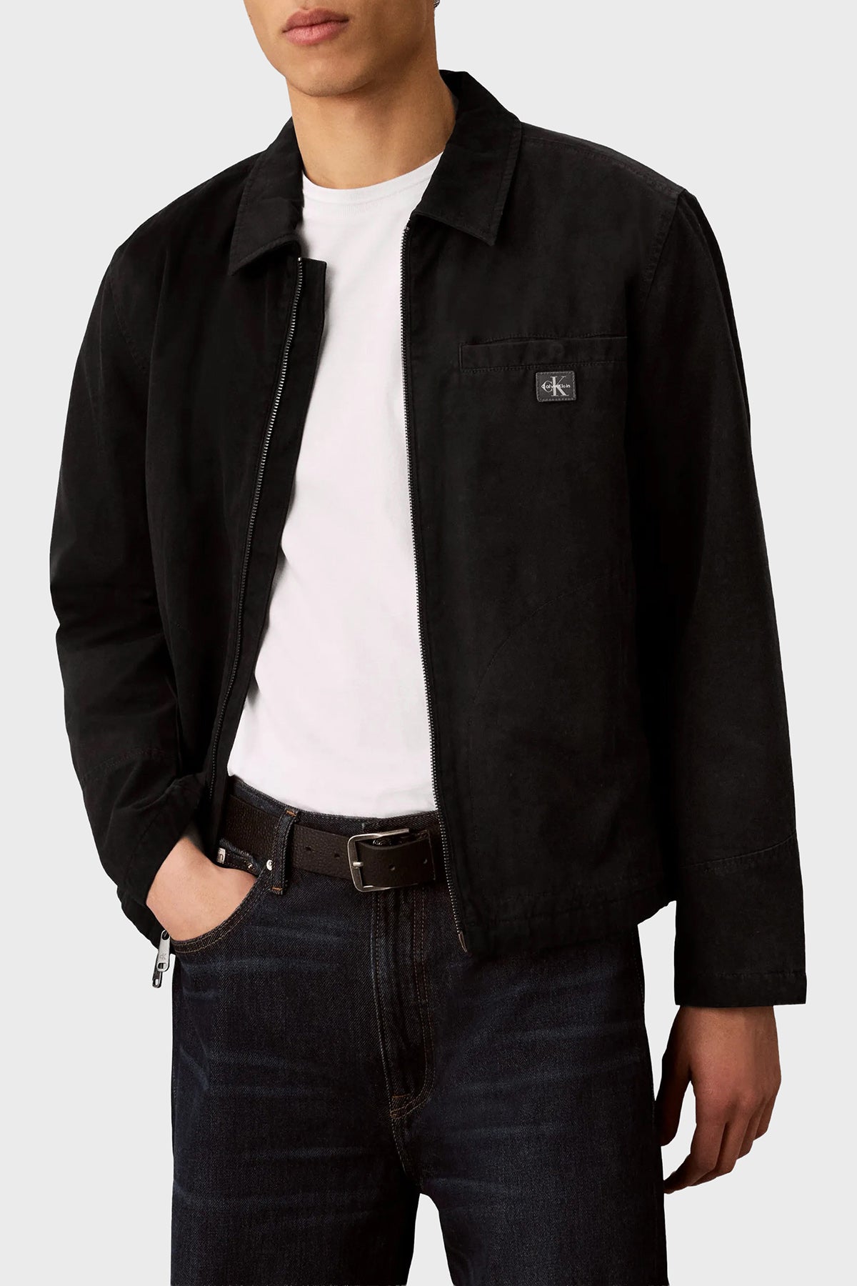 CALVIN KLEIN Giacca Con Logo a Contrasto Nera 26/27