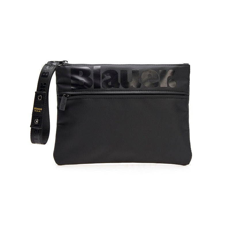 BLAUER Pochette In Tessuto Cerato Nera
