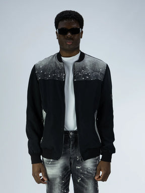 SOLDIER Jacket Con Dettagli in Jeans Nero