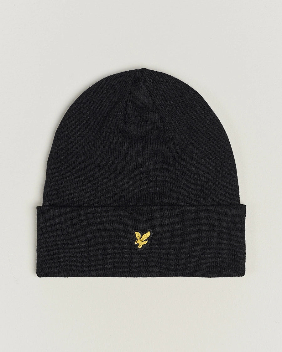 LYLE&SCOTT Cappello Ribbed Beanie In Lana Nero
