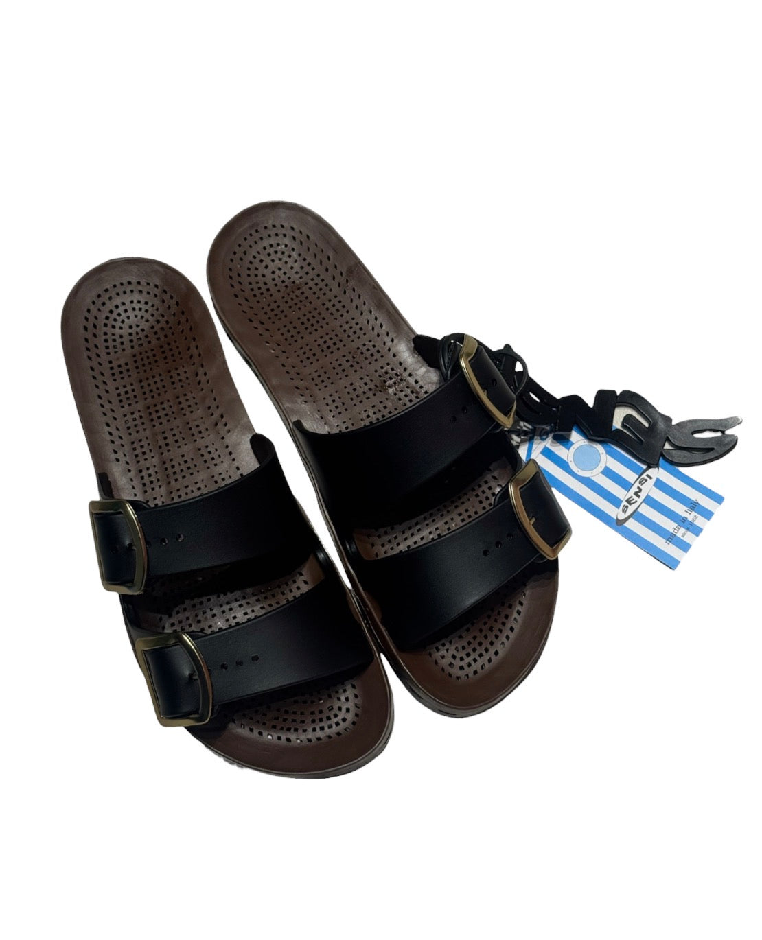 SENSI Ciabatta In Gomma Suola Marrone MOKA Nero