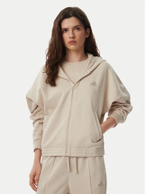 ADIDAS Tuta Completa Con Zip e Cappuccio Donna Beige