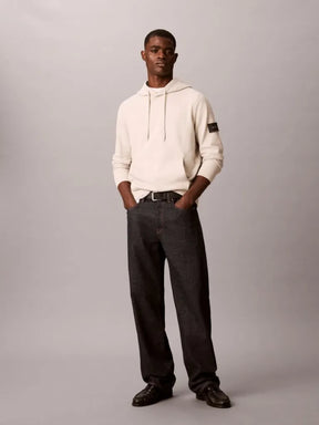 CALVIN KLEIN Felpa Con Cappuccio Terry Misto Cotone Con Badge Sulla Manica Pantone 26/27