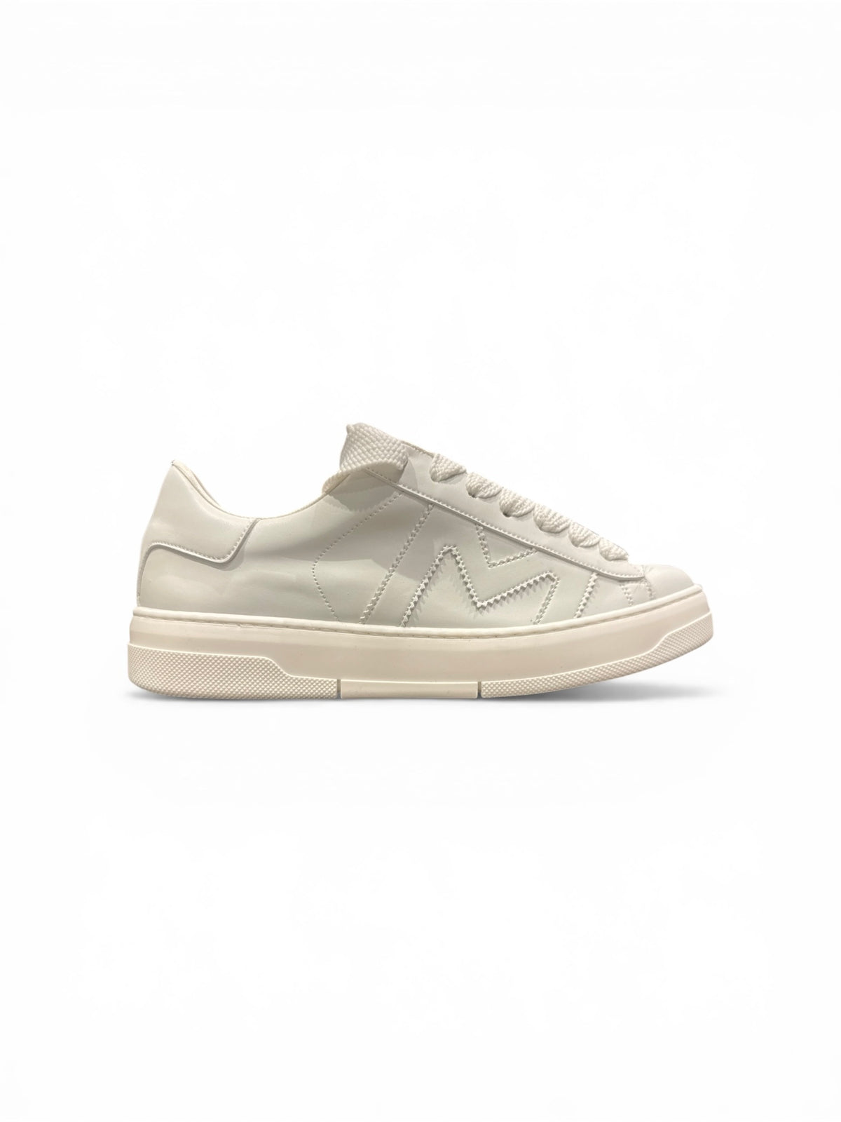 BRIAN MILLS Sneaker In Pelle Con Logo M Laterale Bianca SS26