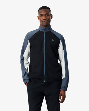 LACOSTE Tuta Sportiva Colorblock Senza Cappuccio Con Stampa Celeste/Blu