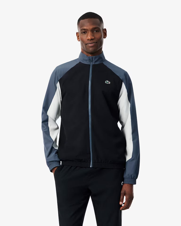 LACOSTE Tuta Sportiva Colorblock Senza Cappuccio Con Stampa Celeste/Blu