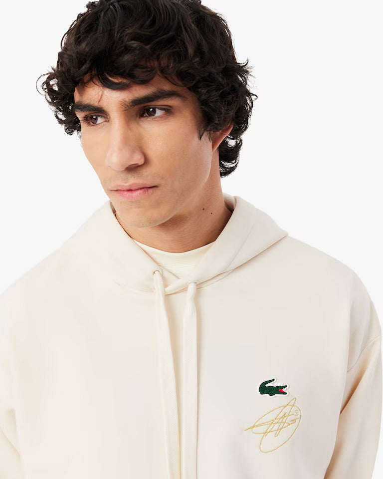 LACOSTE Felpa Lacoste Tennis X Novak DJokovic Con Cappuccio Beige