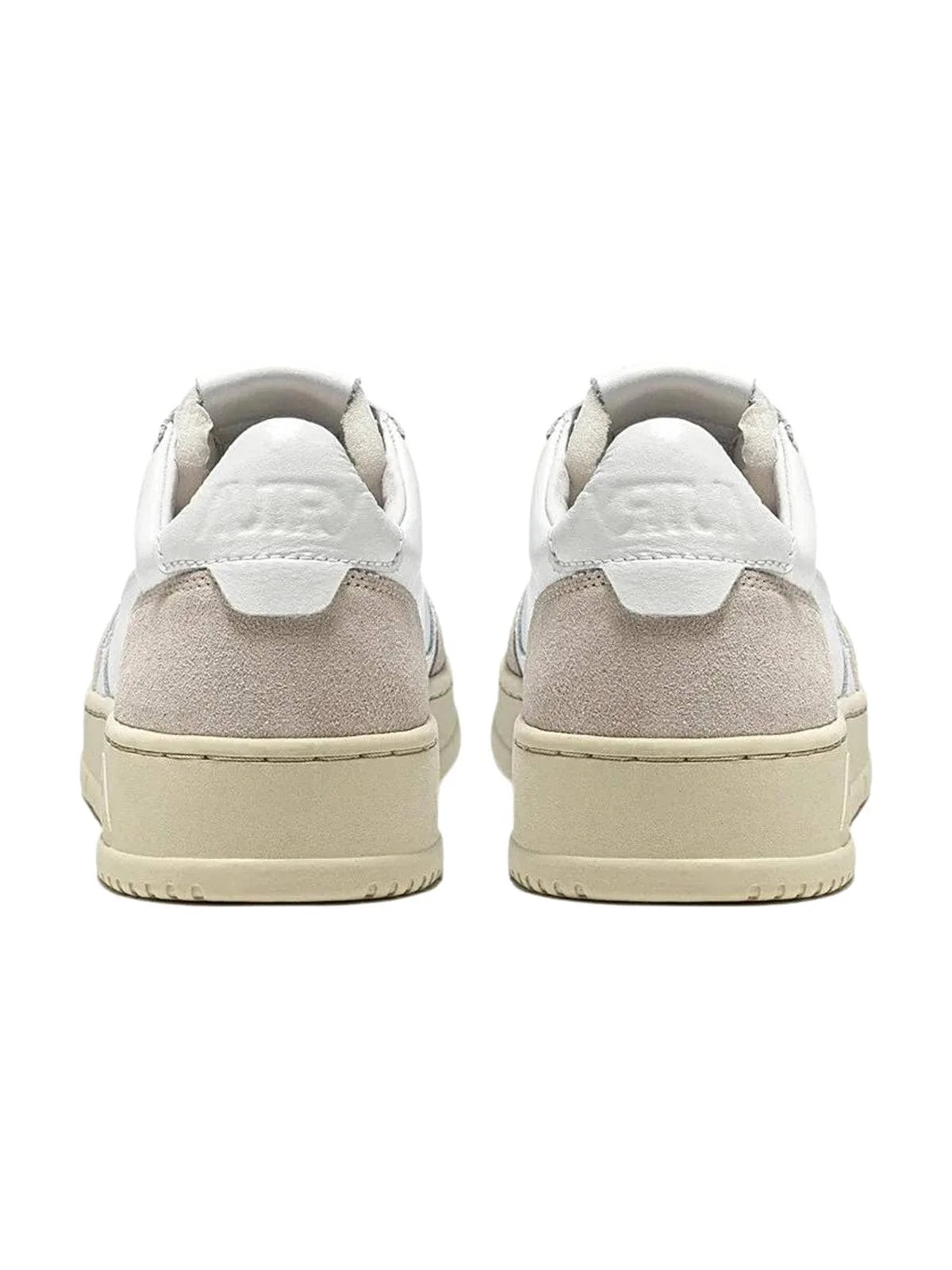 AUTRY Medialist In Pelle e Suede Talloncino Bianco