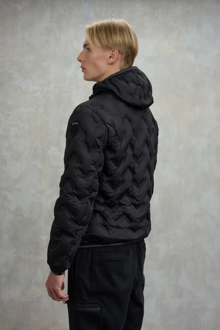 BLAUER Giubbotto Uomo Piumino Invernale Termosaldato Nero