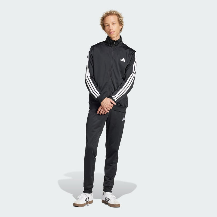 ADIDAS Tuta Acetata Con Zip Senza Cappuccio Nero/Bianco 2025/2026