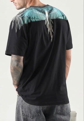 COUNTY OF MILAN T-Shirt Nera Marcelo Burlon Ali Verde Acqua
