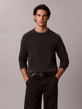 CALVIN KLEIN Felpa Girocollo Logo Manica Nero
