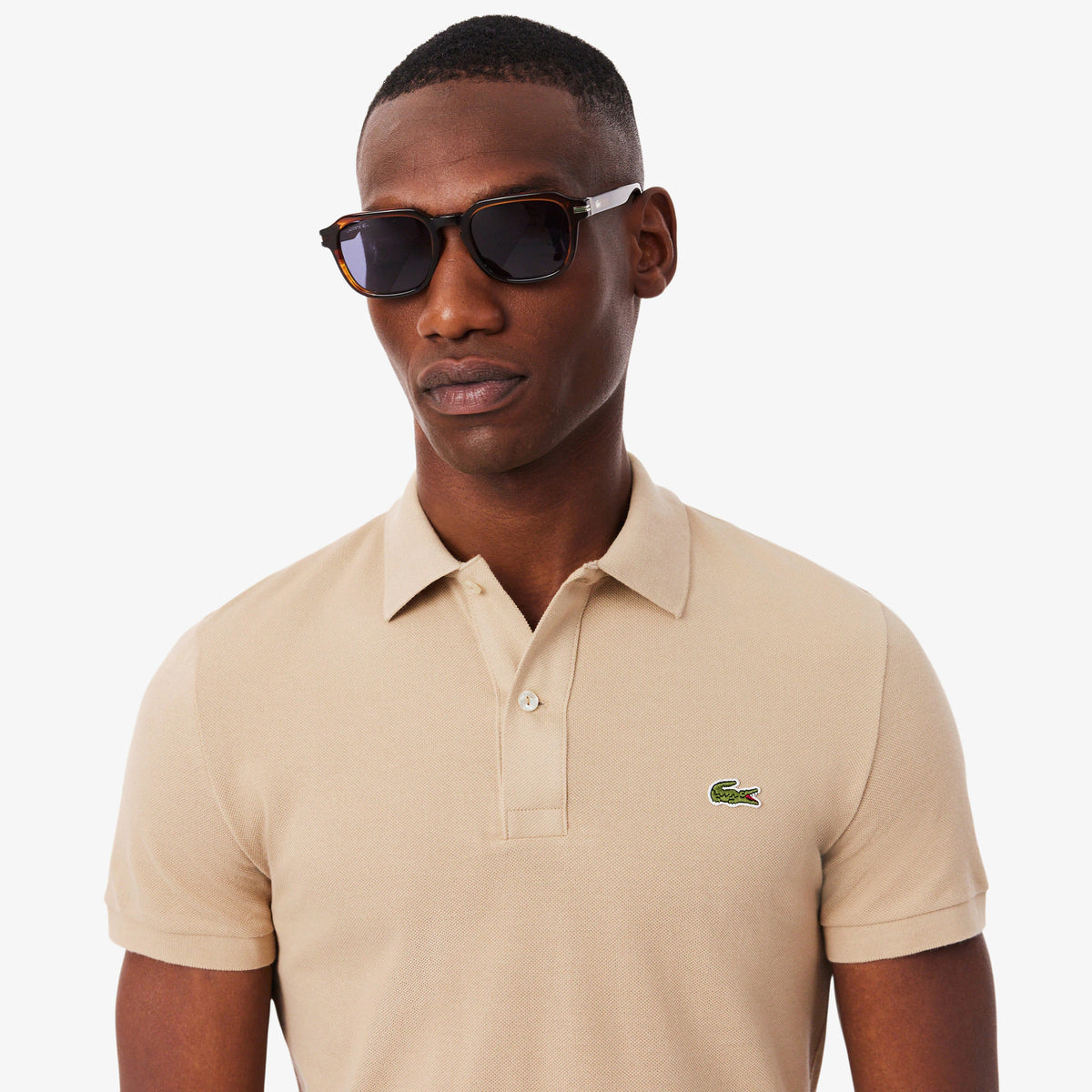 LACOSTE Polo Classic Fit In Piqué L.12.12 Beige