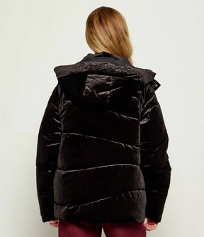 EMPORIO ARMANI DONNA GIUBBOTTO/SMANICATO EFFETTO CINIGLIA NERO