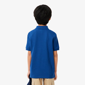 LACOSTE Polo In Cotone Piqué Bambino/Bambina Basic Blu Elettrico