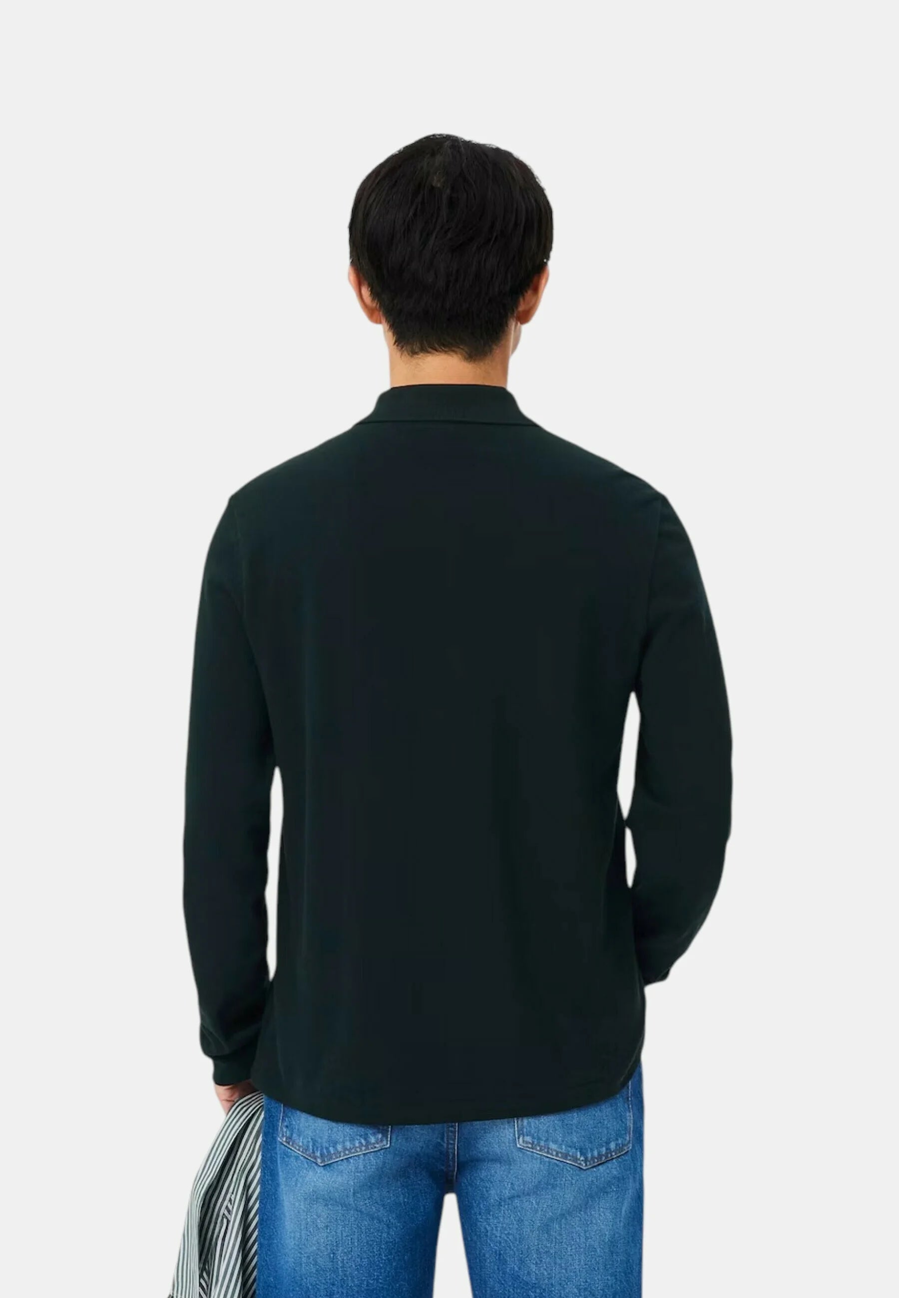 LACOSTE Polo Manica Lunga Regular Fit Verde Scuro