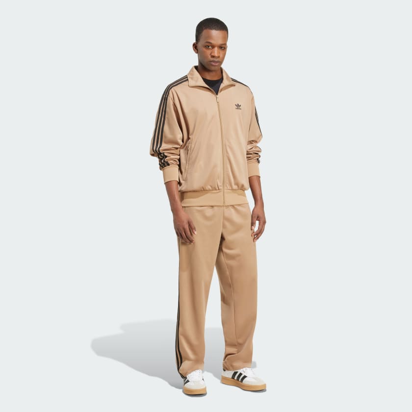 ADIDAS originals Tuta Acetata Con Zip Senza Cappuccio Beige/Nera 2025/2026