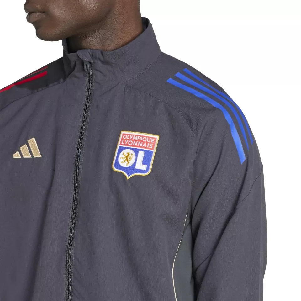 ADIDAS Tuta Leggera In Microfibra OLYMPIQUE LIONE Nera