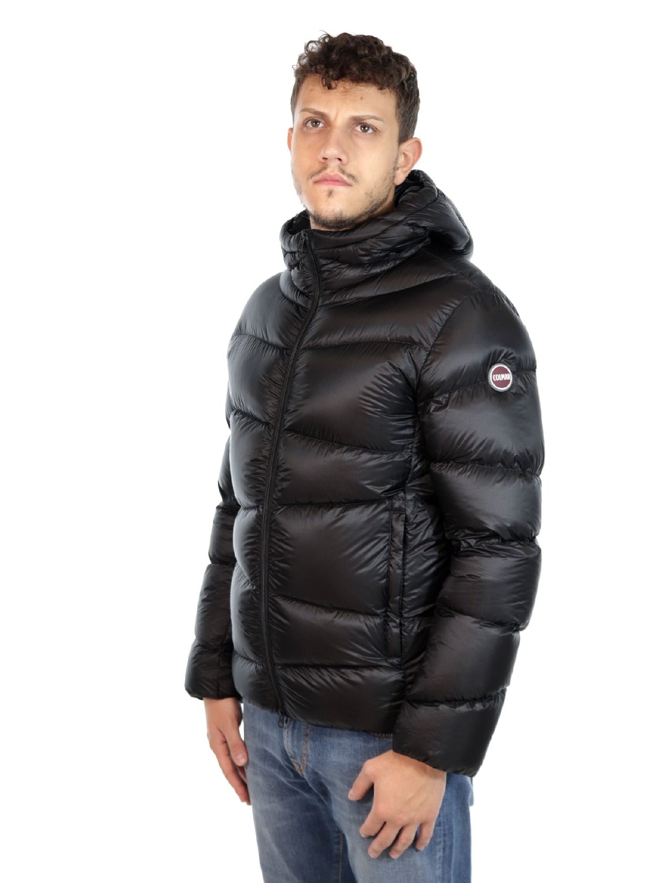 COLMAR Giubbotto Piumuno Invernale Fasciato Con Cappuccio Nero