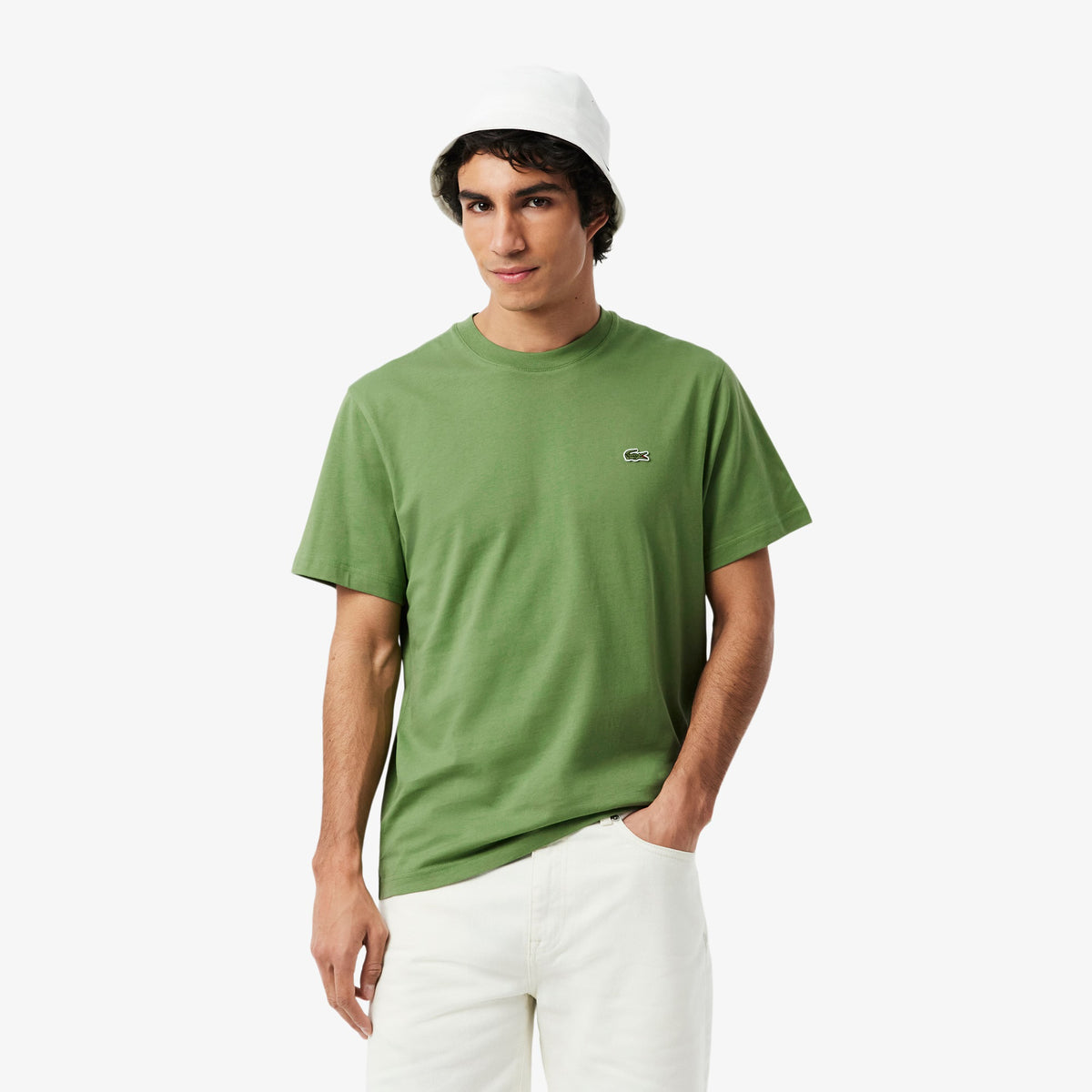 LACOSTE T-Shirt In Cotone Verde