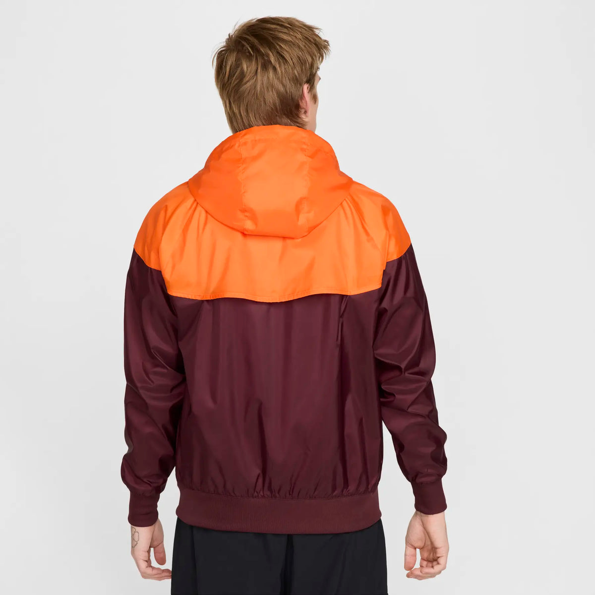 NIKE Antivento Con Cappuccio Arancione/Bordeaux